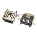 5PCS Mini USB Type B 5 Pin DIP Vertical Leg Female PCB 180 degree Socket Connector V3 Micro USB Short paragraph