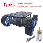 4WD Chassis Smart Robot Car 6V N20 DC Mini Micro Gear Motor Smart Car Kit 4WD Robot Chassis Kits With Encoder Mecanum Wheel Car