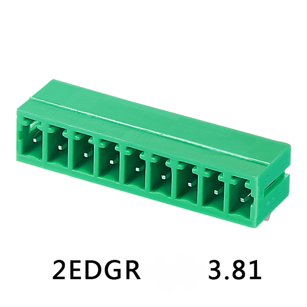 20pcs/20pairs 15EDG 2EDGK-3.81mm Female Straight  RA Male Wafer 300V8A 2P-24P PCB Phoenix Plug-in Wire Terminal Block Connector