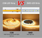 24V Horse Race Running Water Strip Light COB Flexible Ribbon 5M 10M 15M 20M Tape Lamp Work with Smart Switch Control Controller
