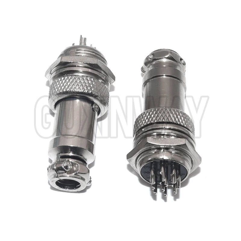 1Set GX16 2/3/4/5/6/7/8/9 Pin Male & Female 16mm Metal Circular Aviation Connector Socket Plug 2PIN 3PIN 4PIN 5PIN 6PIN