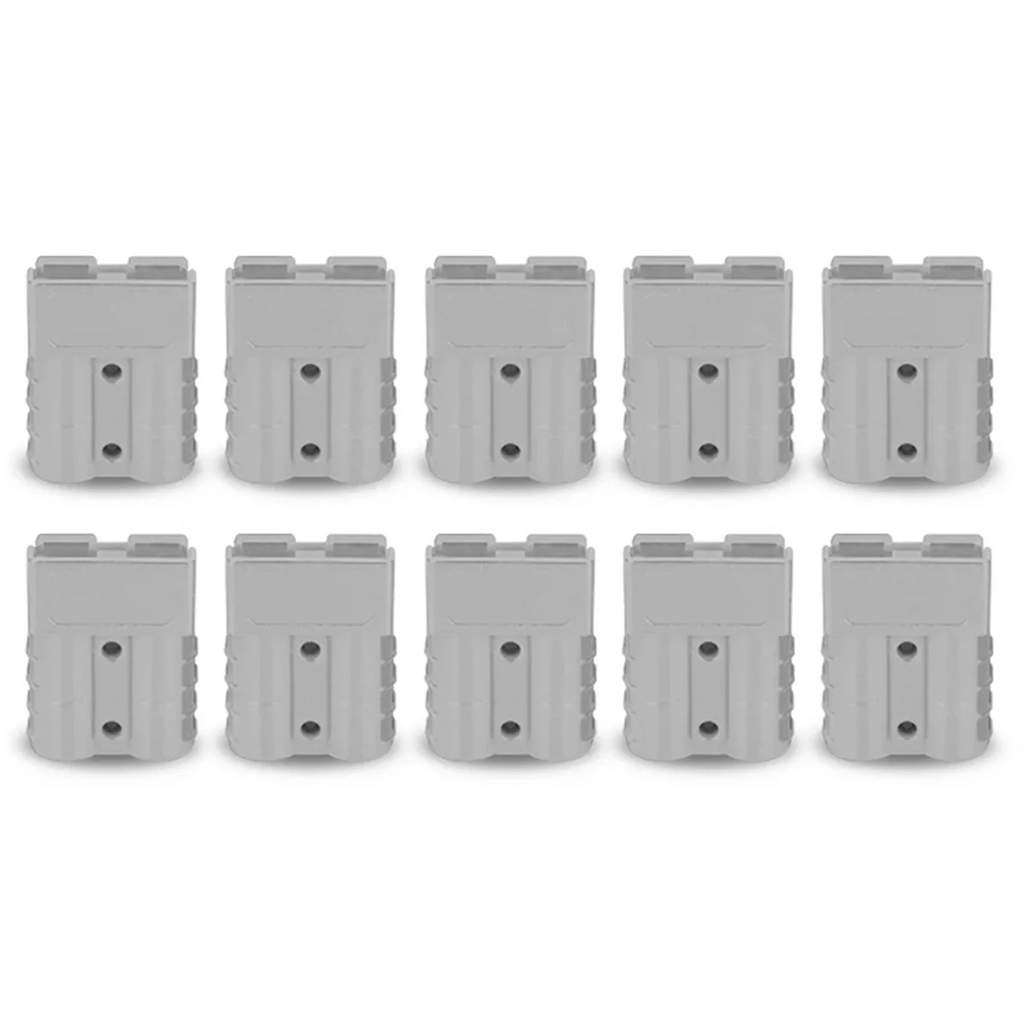 ABNP 10PCS Anderson Style Plug Connector 50A with Anderson Handle Forklift Battery Charging Quick Connectors Kit Gray