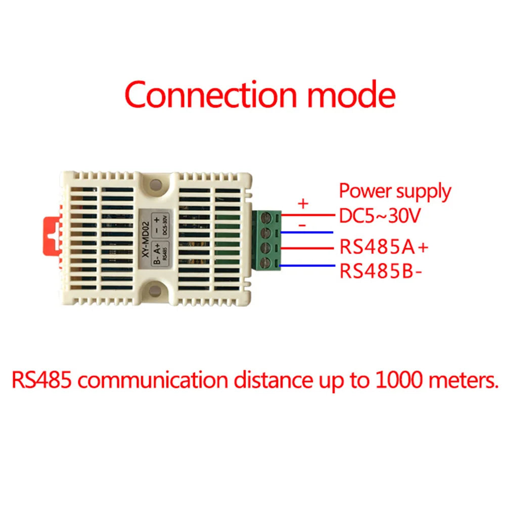 XY-MD02 Temperature and Humidity Transmitter RS485 Serial Communica Temperature Sensors SHT20 Temperature & Humidity Sensor