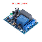 AC 220V Timer Relay Delay Switch Input/Output Delay Off Switch Module Adjustable 0-10S 10Min 10H 100Min Timing Turn Off Board