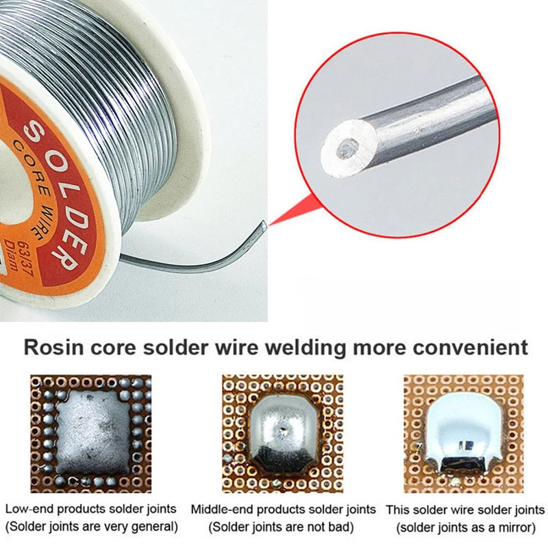 100g Tin Welding Wire Melt Rosin Core Solder Wire 63/37 Flux 2% 0.5/0.6/0.8/1.0/1.2/1.5/2.0mm Soldering Iron Tin For Electrical