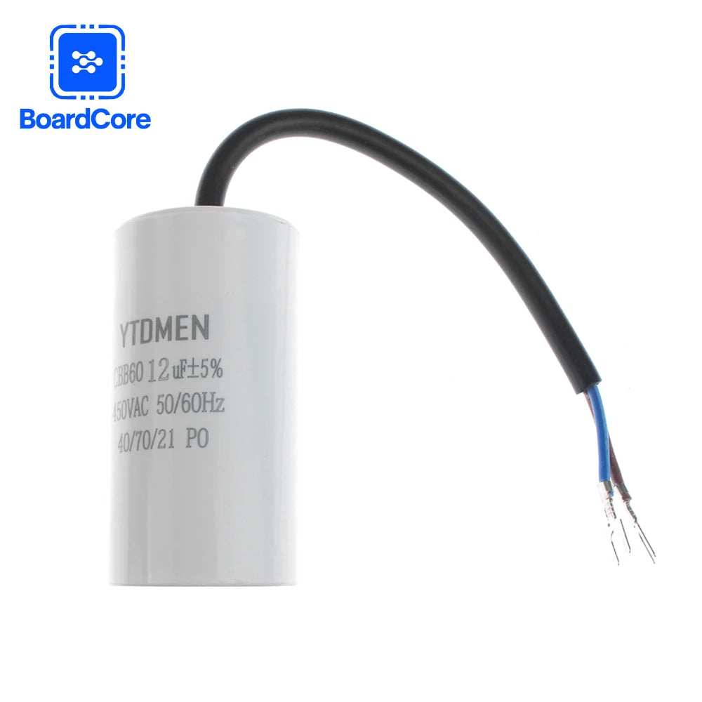 CBB60 450V 5% Motor Run Capacitors 3/4/5/6/8/10/12/14/15/16/18/20/25/30/40/45/50/60UF AC Starting Capacitor for Washing Machine