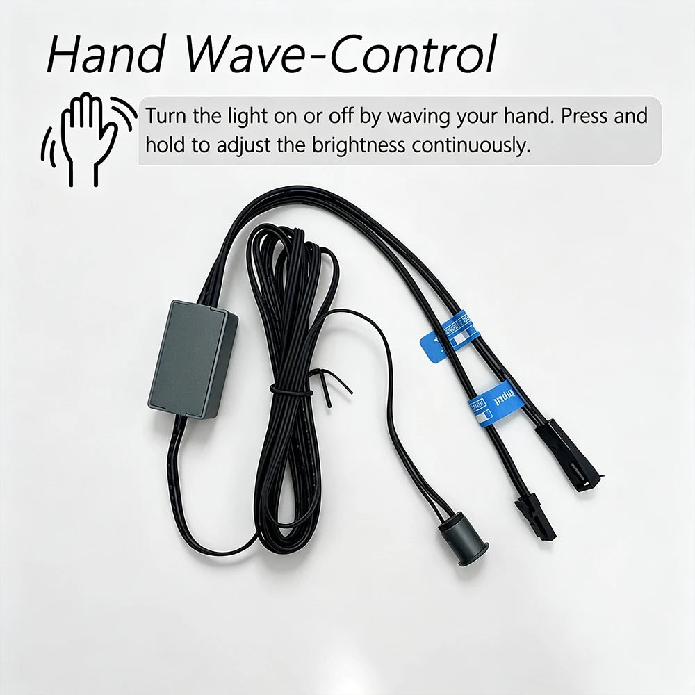 DC12V24V Cabinet Closet Light Sensor Switch Intelligent Human Touch Dimming Hand Sweep Door Control Sensor Hidden Installation