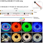 COB SPI LED Strip Light 24V 5m Addressable Pixels White CCT RGB RGBW RGBCCT WS2811 WS2814 Digital IC FCOB Magic Color Tape Rope