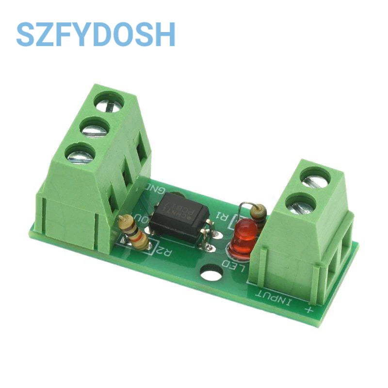 1/5/10PCS 1Channel Way Optocoupler Isolation Module PC817 3V-5V 12V 24V Photoelectric Isolator Rail Holder PLC Drive Motor Board