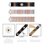 WS2811 WS2812B WS2813 WS2815 5050RGBIC Smart LED Strip Lights Individually Addressable IC  30/60/144Pixels/Leds/m Light DC5V/12V