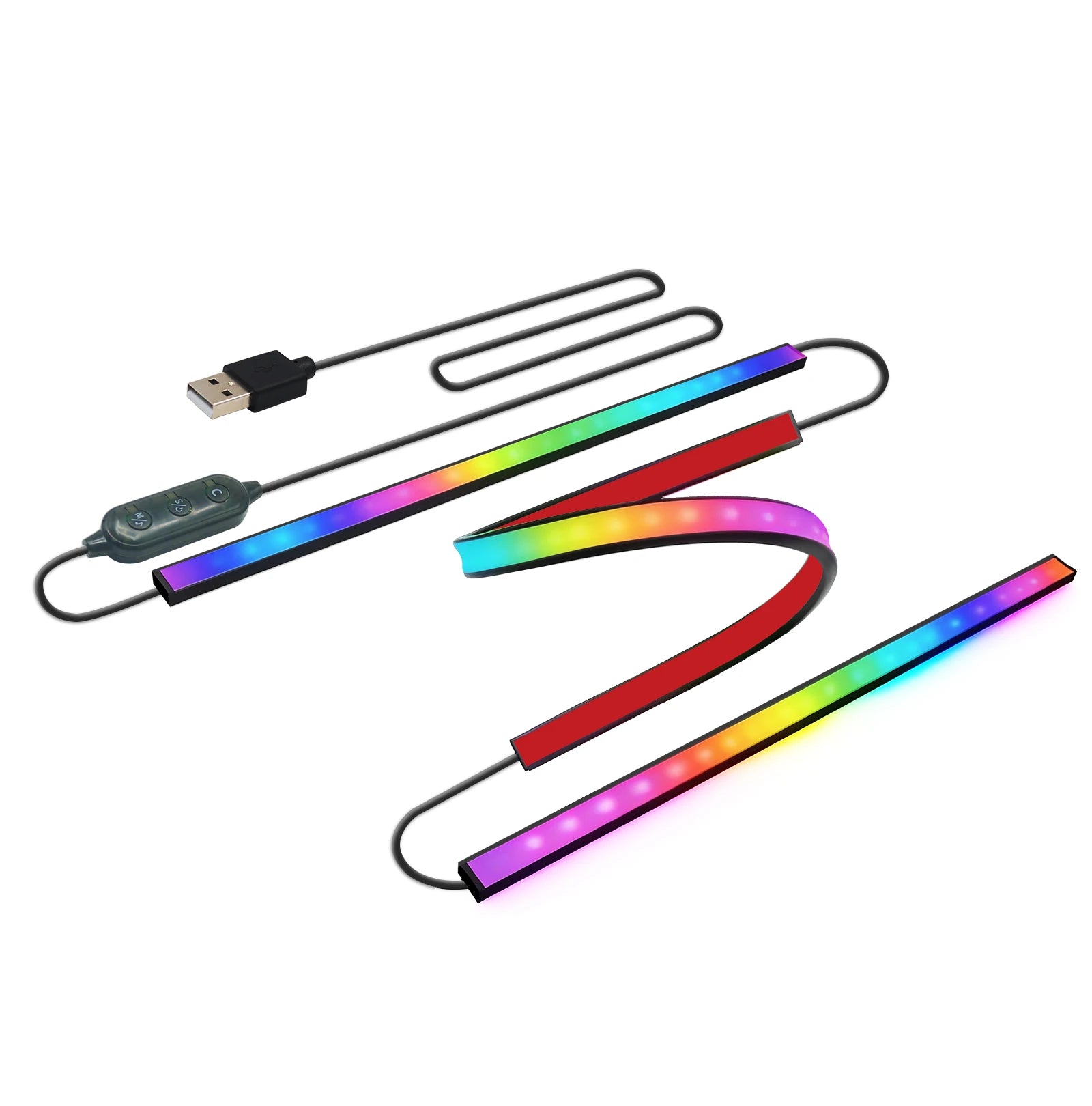 RGB Screen Backlight Strip Light 5V USB Bluetooth 24Keys Remote Kit Music Sycn Atmosphere APP Dreamy for Party Gaming Room Decor