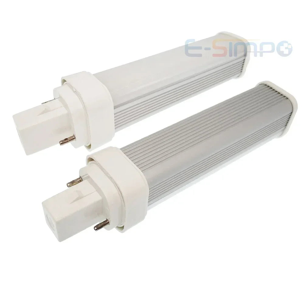 7W G24 LED PL Horizontal Lamp 5.7" 4p G24q 2P G24d PL-C 13W CFL PLC Sideview Replacement Office Plug Retrofit Ceiling Downlight