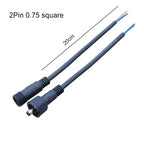 12V DC Power Plug 55*21mm 2Pin Waterproof Connector Male Female Terminal Butt Joint Monitoring Line 1-5M Extension Cord IP67