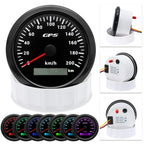 60/120/200KMH 85MM GPS Speedometer Gauge 7 Color Light with GPS Antenna Waterproof Motorcycle Boat Car Truck Speed Gauge Meter