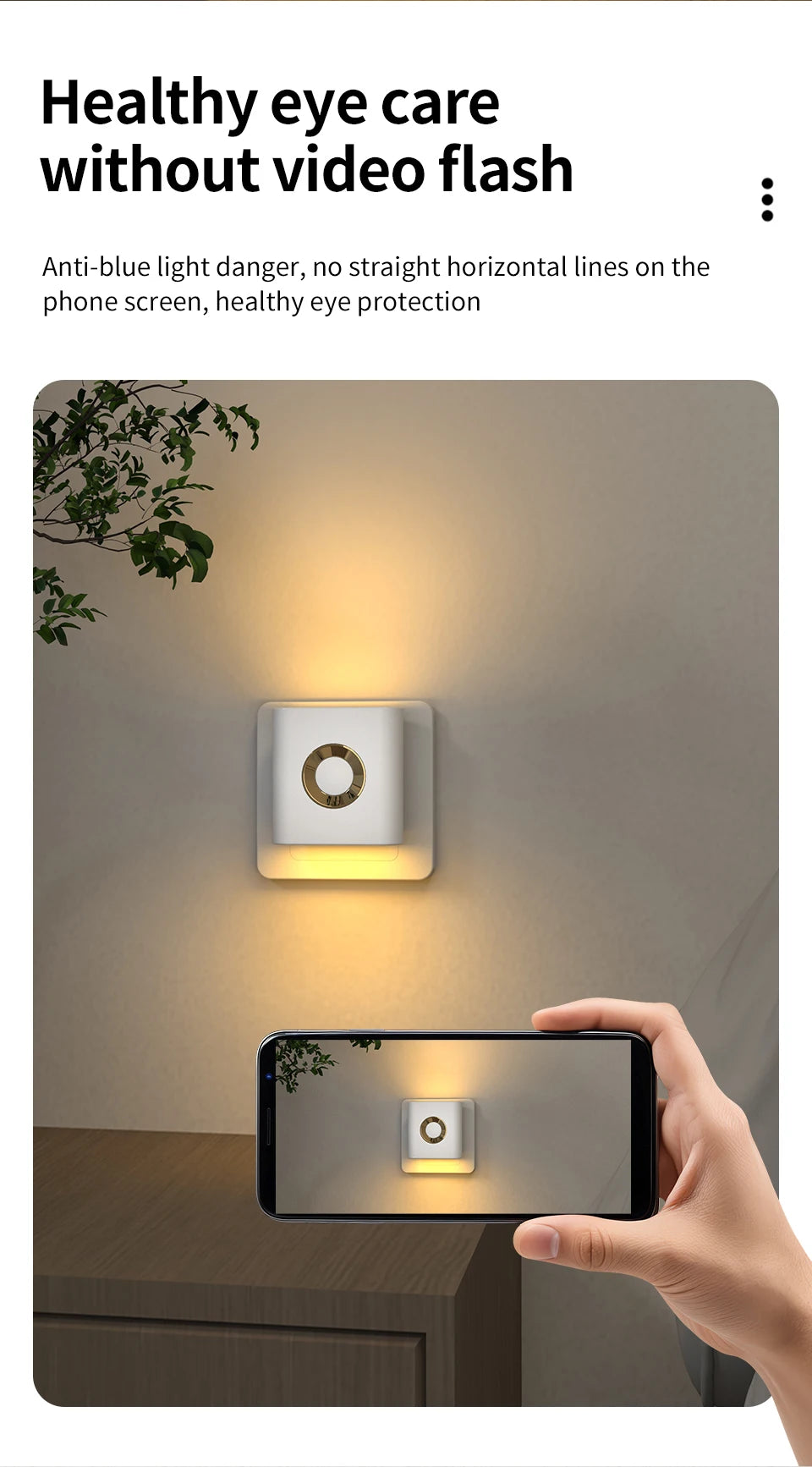 220V Led Night Light with EU Socket Motion Sensor Plug into Wall Lamp Warm White Ambient Light for Toilet Staircase Bedroom
