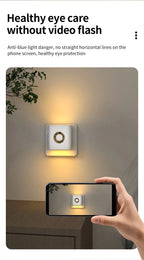 220V Led Night Light with EU Socket Motion Sensor Plug into Wall Lamp Warm White Ambient Light for Toilet Staircase Bedroom
