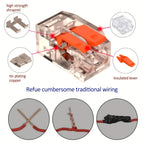 20/80/90pcs Electrical Lever Wire Connectors 2 Port 3 Port 5 Port Electric Cable Clamp Mini Quick Wire Terminal Connector