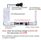 Touch Switch Capacitive Module PIR Motion Sensor 5V-24V 3A LED Dimming Control Lamps Short Distance Scan Sweep Hand Sensor