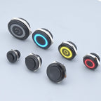 12mm 16mm 19mm 22mm Ultra Short Micro Stroke Stainless Steel Push Button Switch with LED Lamp Waterproof Self-reset/Momentary