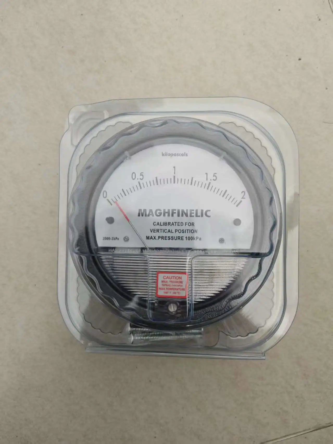 Differential Pressure Gauge Professional Barometer Aluminum Alloy Mechanic Customize Manometer for Medical Equipment Etc.