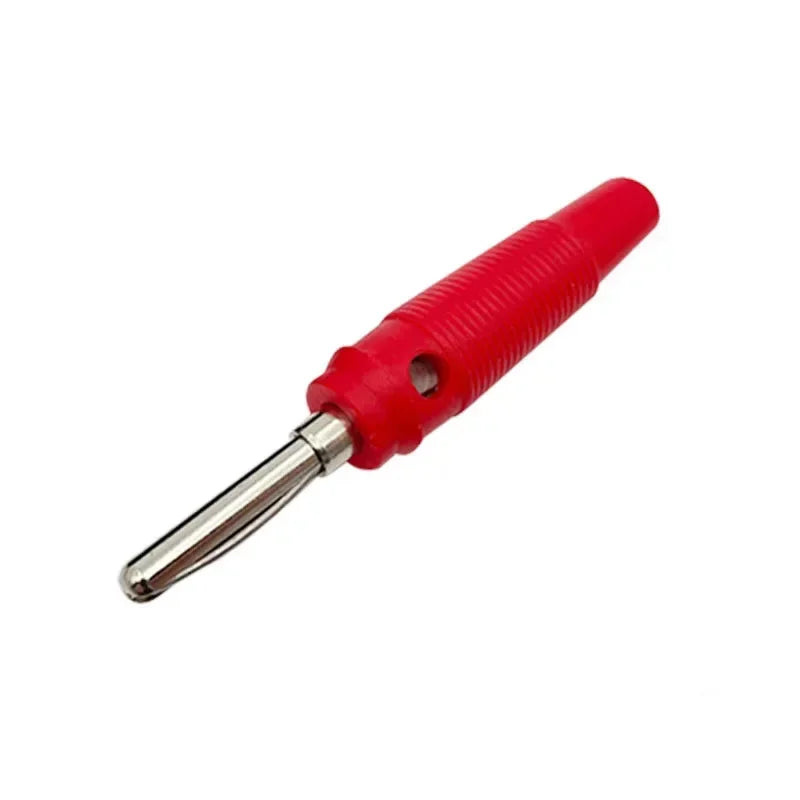 10Pcs Banana Plug 4mm Connectors Red And Black High Current Insulated Shrouded Stackable Connector Screw Connection