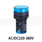Indicator Signal Lamp Light AD16-22DS 22mm Panel Mount DC 12V 24V 110V 220V 380V Red Green Yellow Blue White LED Bulbs 20mA