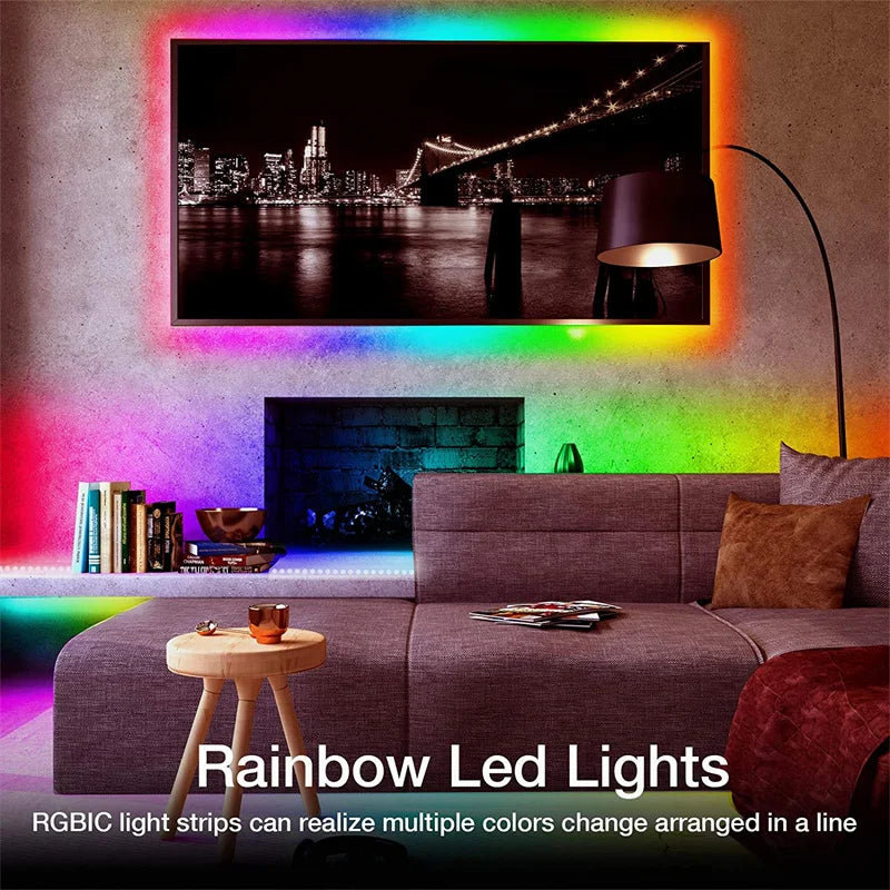 65.5ft/20m TUYA WS2811 TUYA DreamColor LED Strip Lights RGBIC Smartlife 60LEDs/M Flexible Tape Work with Alexa Google Assistant