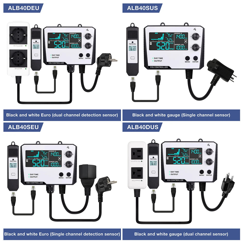 CO2 Monitor Controller LCD Digital Carbon Dioxide Controller CO2 Concentration Tester NDIR Sensor CO2 Detector for Greenhouse