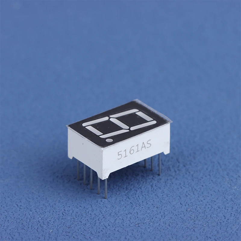 10Pcs 0.56 Inch 10Pins 1 Bit 7 Segment Red LED Digital Display Tube Common Anode Cathode 5161AS 5161BS
