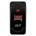 12V/24V Waterproof DPDT Momentary Rocker Switch ON-OFF-ON Arrows Winch In/Out Up/Down Toggle for Jeep, Dump Trailer, Truck, Boat