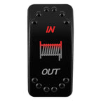 12V/24V Waterproof DPDT Momentary Rocker Switch ON-OFF-ON Arrows Winch In/Out Up/Down Toggle for Jeep, Dump Trailer, Truck, Boat