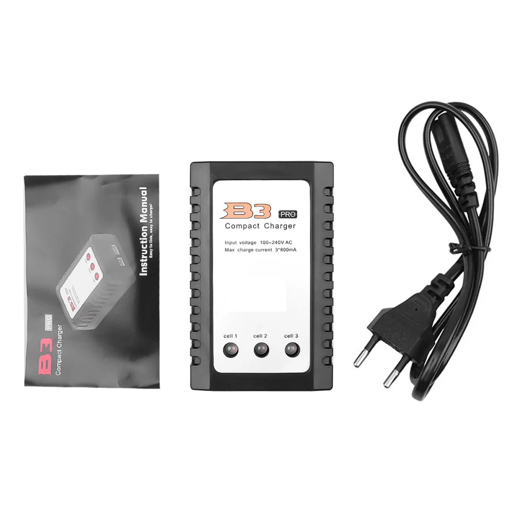 For iMAX B3 PRO 10W Intelligent Compact Charger Battery 2S-3S Lipo Balance lithium RC Discharger 7.4V/11.1V EU Plug Power Supply