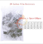 Carbon Film Resistors Assortment Kit set 1/8W 1/4W 1/2W 1W 2W 3W 5W 5% Electronic Components resistor package