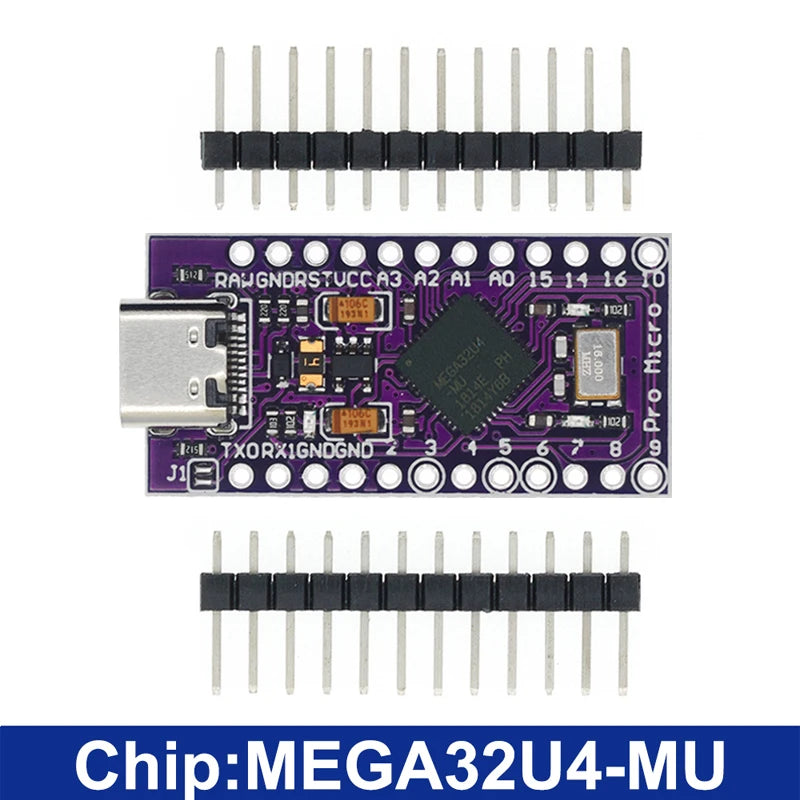 MICRO/MINI/TYPE-C USB ATMEGA32U4 Module 5V 16MHz Board For Arduino ATMEGA32U4-AU/MU Controller Pro-Micro Replace Pro Mini