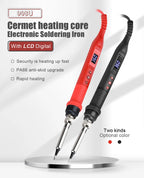 JCD 908U Soldering Iron Kit LCD Display 80W Adjustable Temperature Portable Soldering Iron 220V/110V Welding Tool