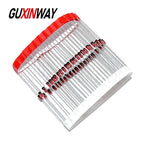 50pcs 1W Zener Diode DO-41 1N4727/4728/4729/1N4730/1N4731 3V 3.3V 3.6V 3.9V 4.3V 4.7V 5.1V 5.6V 6.2V 6.8V 7.5V 8.2V 9.1V 10V 11V