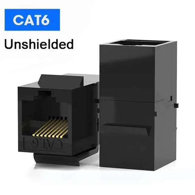ZOERAX CAT7 CAT6A CAT6 Coupler RJ45 Keystone Shielded Coupler, Shielded Female to Female RJ45 Inline Coupler Keystone Jack