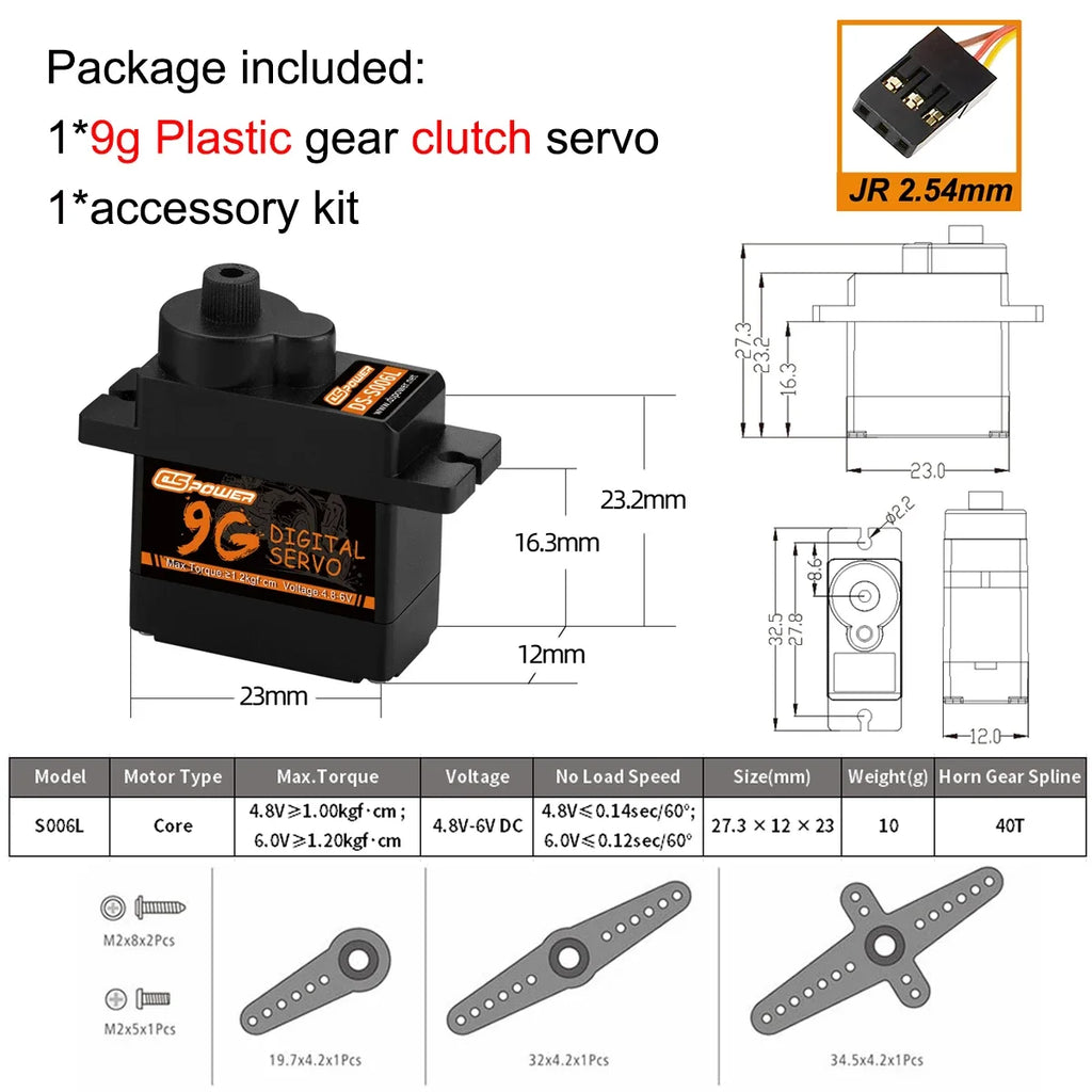 1/5pcs DSpower 9g 12g Metal/plastic Gear Mini Micro Servo Motor for RC Plane SG90 MG90S Helicopter Drone Fixed-Wing Car Robot