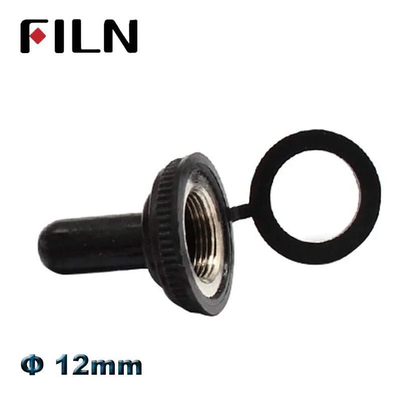 FILN 15A 250V Toggle Switches Miniature Thumb Lever on Off Electronics SPST SPDT DPDT Power Rocker Waterproof Cap
