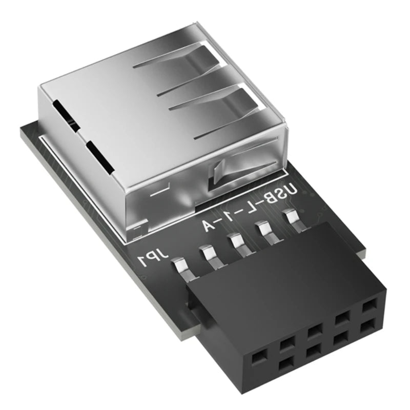USB2.0 To Motherboards 9Pin Header Adapter Converts Internal 1/2 USB Female To 9pin Connector For Desktop Expansion