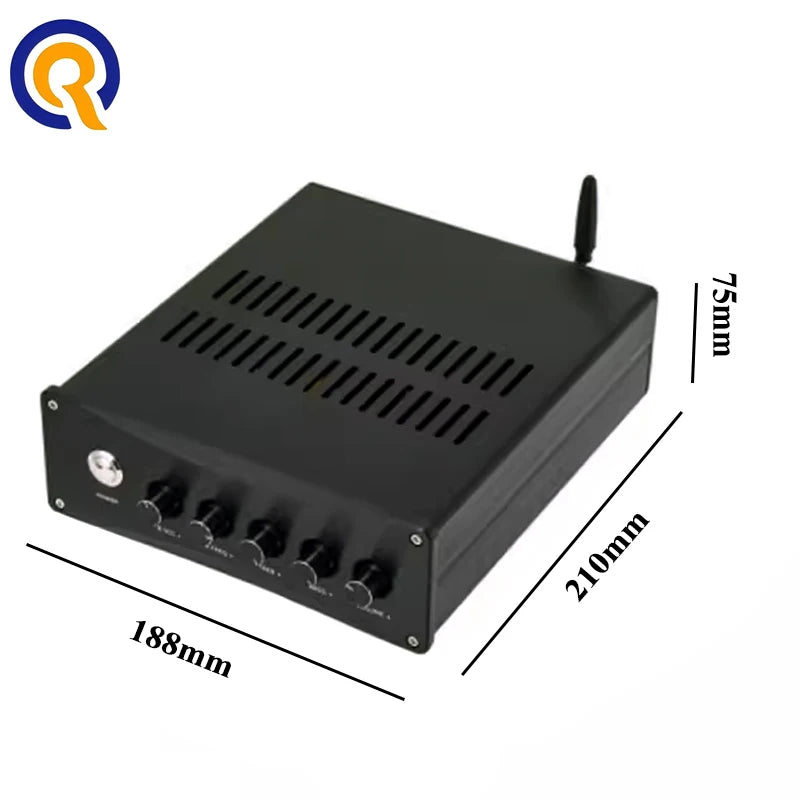 Hifi Dual TPA3255 High Power Dightal Audio Amplifier Bluetooth 5.1 PCM5102 Independent Decoding 2.1Home Desktop Amp 300W×2+600W