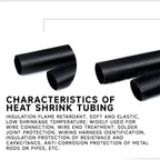 1M/5M 4:1 Black Heat Shrink Tube With Glue Thermoretractile Heat Shrinkable Tubing Dual Wall 4 6 8 12 16 18 20 24 32 36 40 52 72