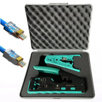 ZoeRax RJ45 Crimp Tool Ethernet Crimping Tool Wire Cutter Crimper for Cat7 Cat6a Cat6 Cat5e Pass Through Connectors
