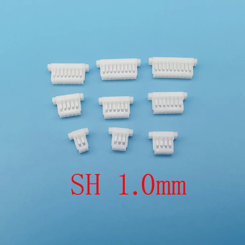 50Pcs JST SH1.0 1.0mm Pitch Male / Female Plastic Housing Connector 2/3/4/5/6/7/8/9/10 Pin Vertical/Horizontal Type Socket Shell
