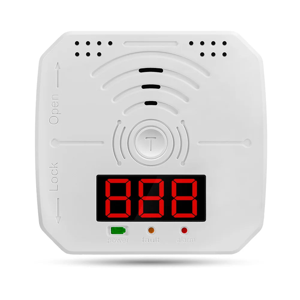 Digital CO Detector Battery Powered Mini CO Sensor Sound Light Warning CO Gas Monitor Alarm Home Safety