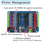 OSOYOO Breakout Board for 30-Pin or 38-Pin ESP32-WROOM/WROVER & ESP8266 NodeMCU, Not for ESP32-C/S/H/P Series