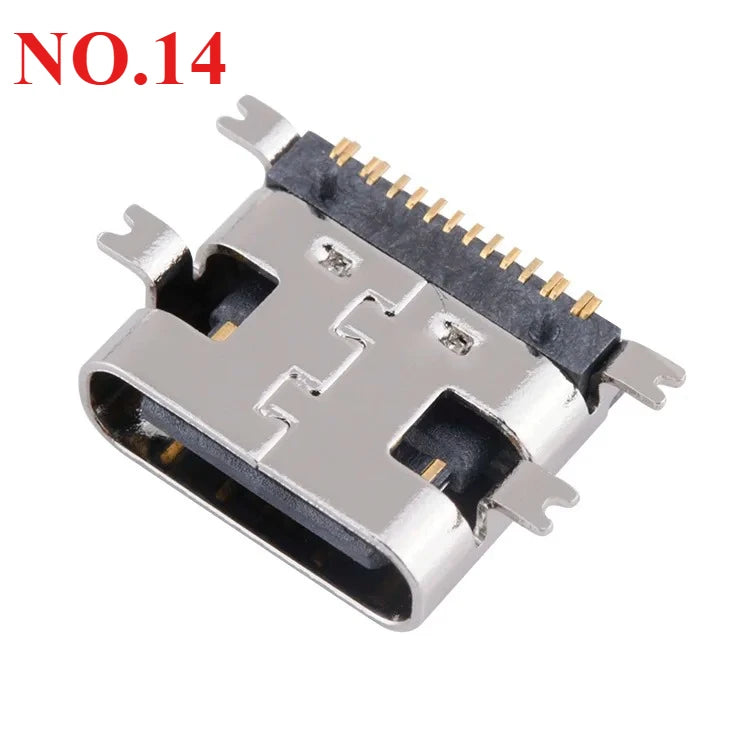 10Pcs USB Connector Type C Female Charging Port Jack 2/4/6/16 Pin Type-C Socket PCB Soldering SMD SMT DIY Repair Type C Adapter
