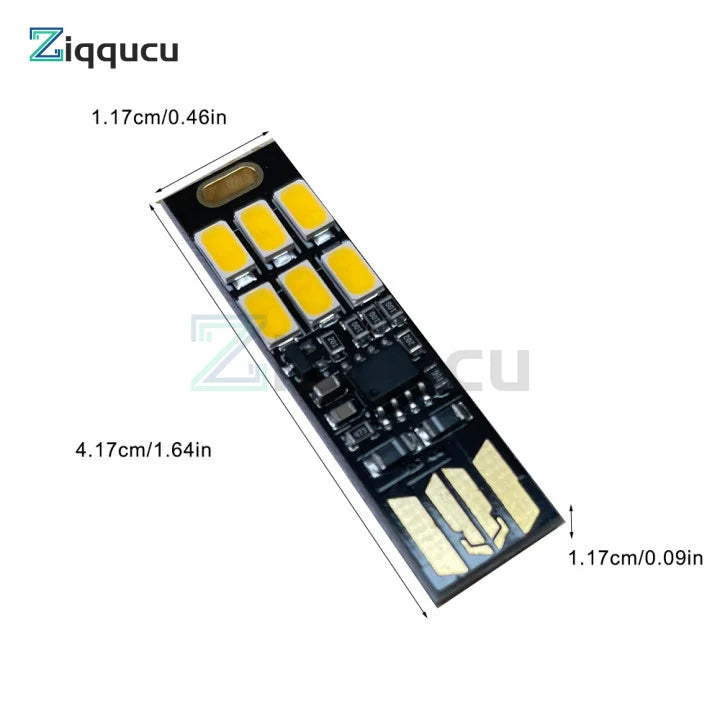 Mini USB LED Night Lamp Dimmable SMD 5730 USB Book Light Touch Control 6 leds Light For Laptop PC Book Reading Table Lamp