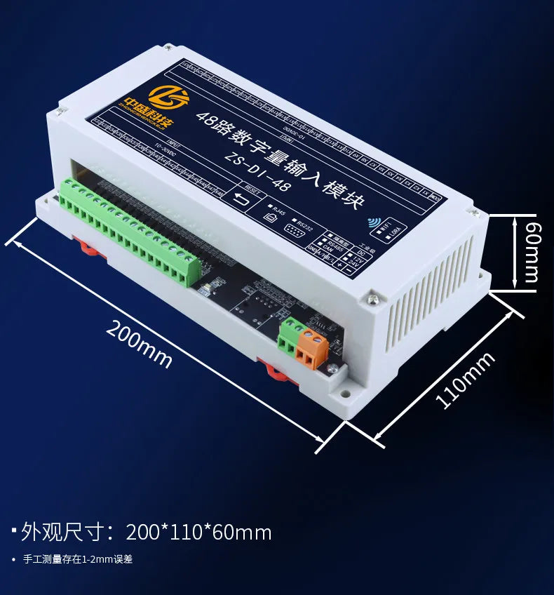 CAN WIFI Digital IO Ethernet Expansion Module Control Board RS485/232 ZS-DI-16 Isolated PNP NPN MODBUS RTU Module