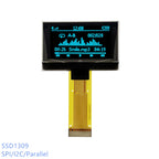1.51 1.54 Inch 24PIN SPI/IIC/6800 COG 3.3V Blue PMOLED Screen SSD1309 Graphic 128x56 Display Transparent OLED 128x64